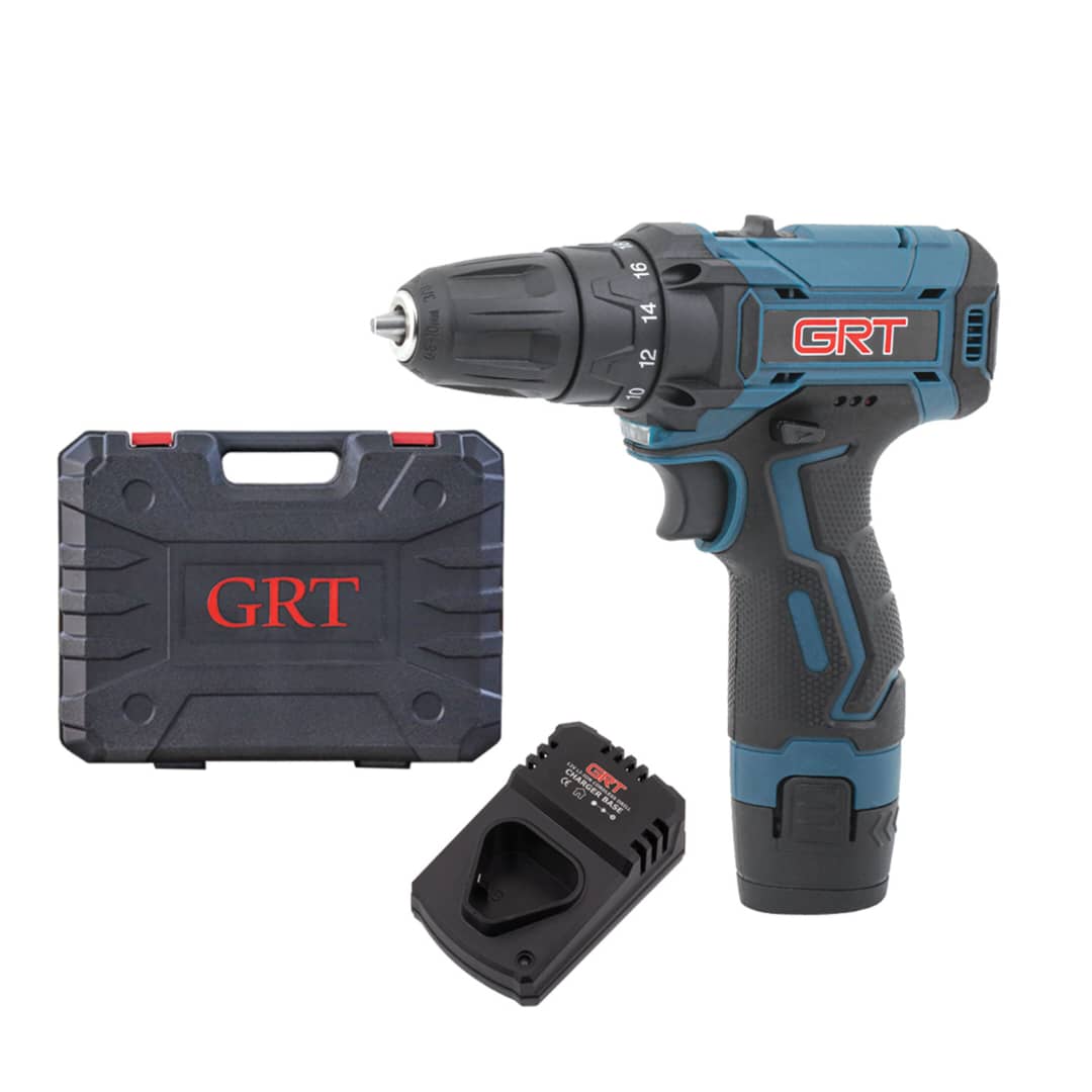 دریل پیچگوشتی شارژی12ولت دوباطری GRT مدل2011